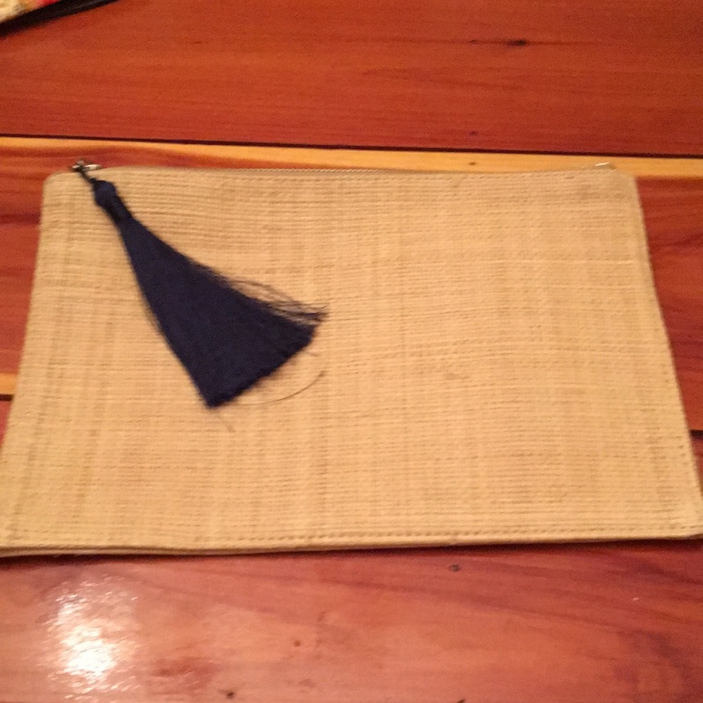 West Emory Straw Letter Carrier Clutch Bag